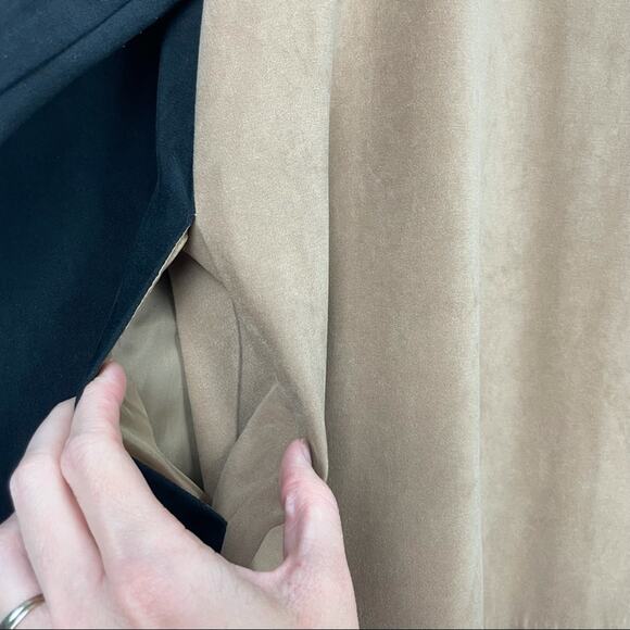 Koos of Course! | Vintage Black & Tan Suede Button Down Shirt Shacket - Picture 7 of 13